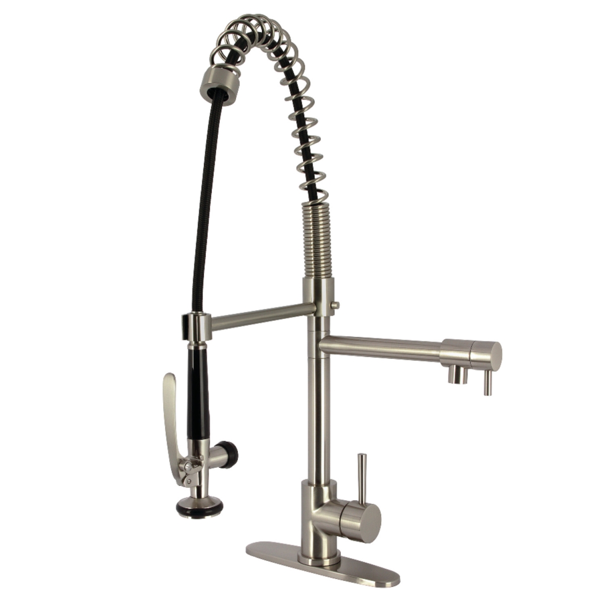 Picture of Kingston Brass LS8508DL Concord Single-Handle Pre-Rinse Kitchen Faucet, Brushed Nickel