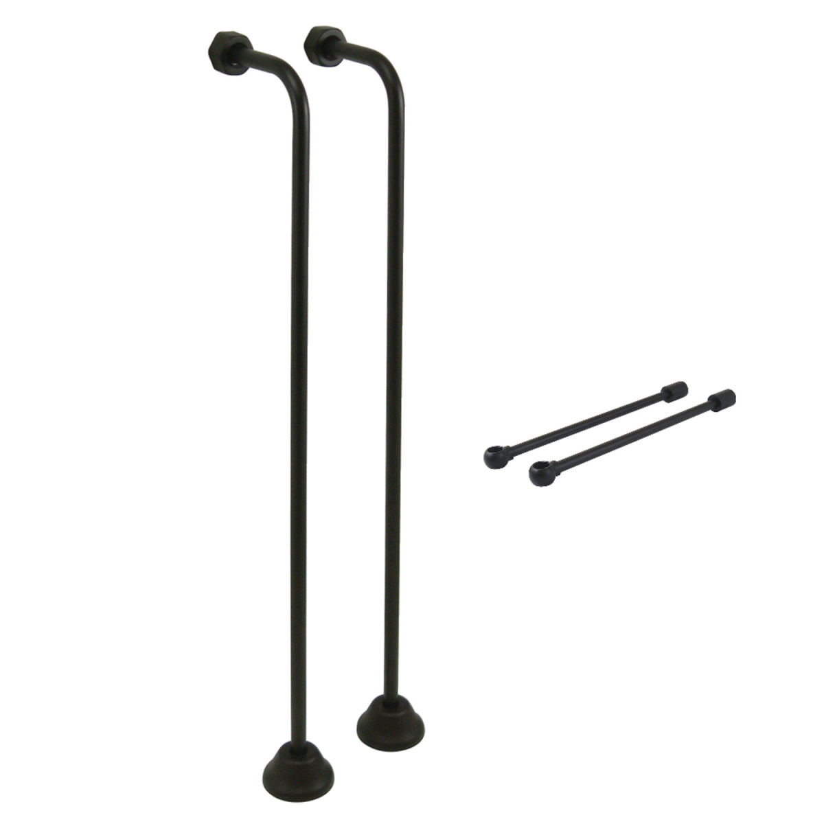 CCK460 Vintage Single Offset Supply Line with Wall Bracket Combo, Matte Black