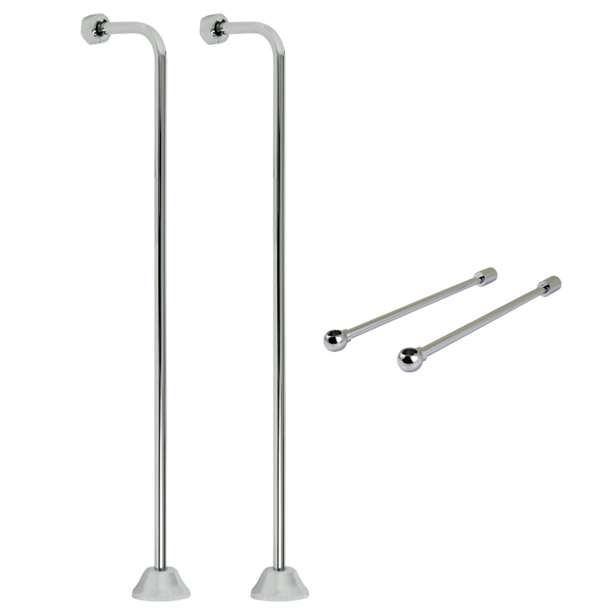 CCK461 Vintage Single Offset Supply Line with Wall Bracket Combo, Polished Chrome