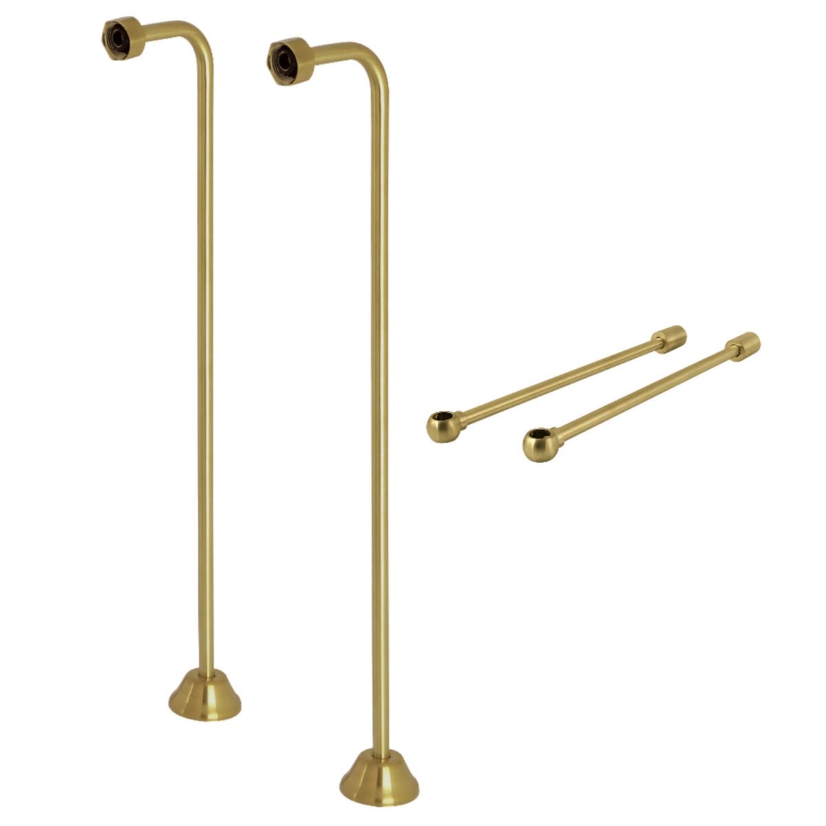 CCK467 Vintage Single Offset Supply Line with Wall Bracket Combo, Brushed Brass