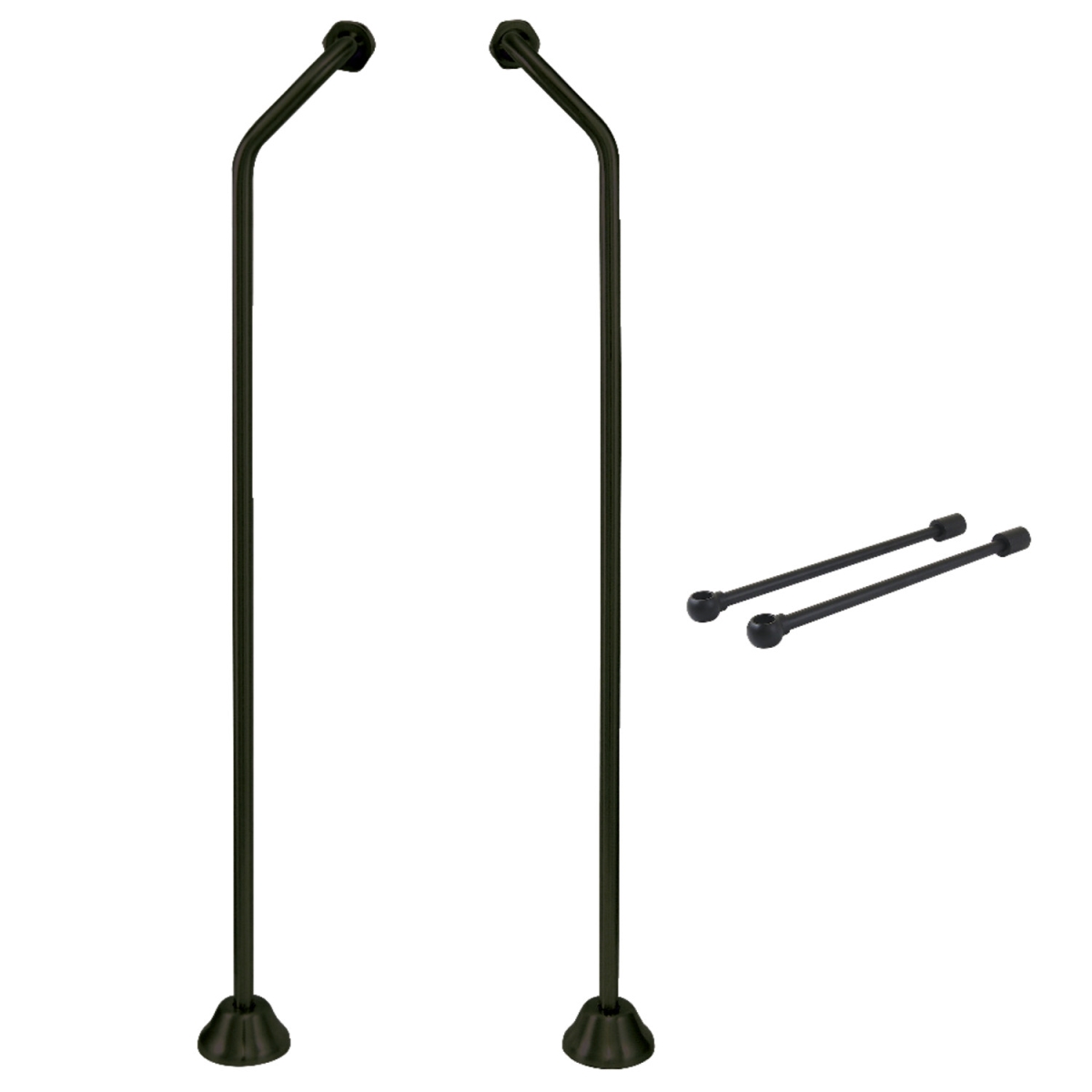 CCK470 Vintage Double Offset Supply Line with Wall Bracket Combo, Matte Black