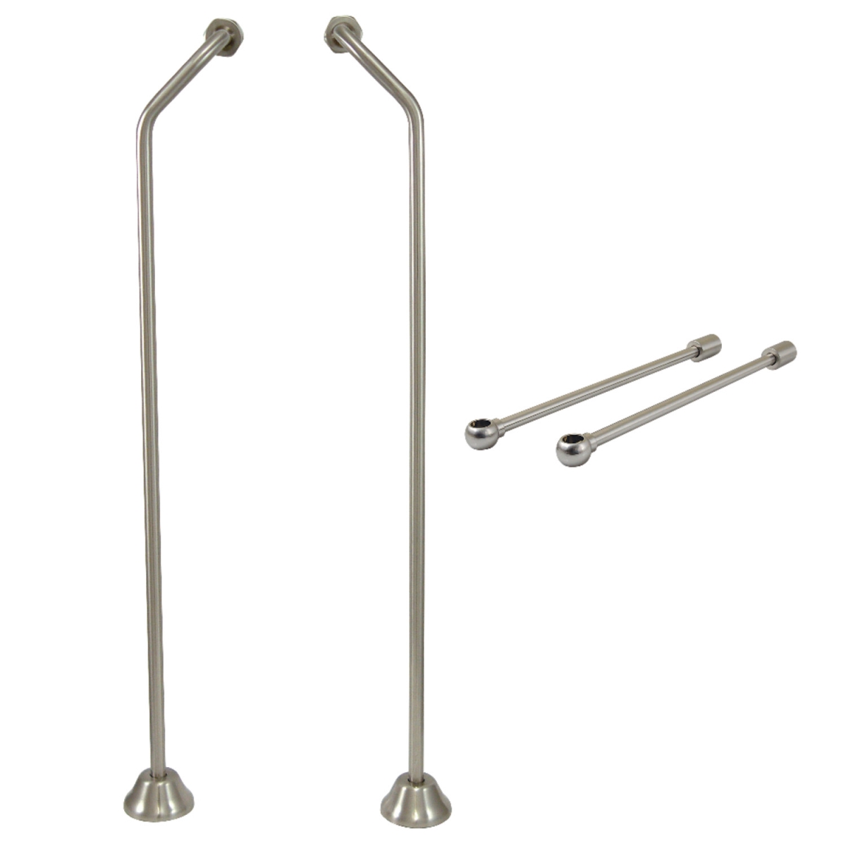 Vintage Double Offset Supply Line with Wall Bracket Combo, Brushed Nickel