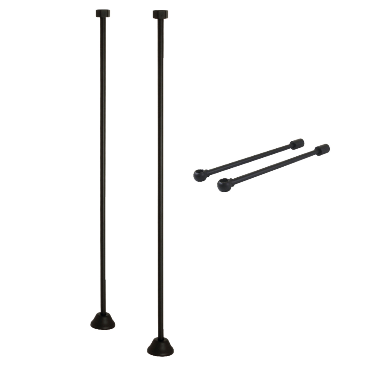 CCK480 Vintage Straight Supply Line with Wall Bracket Combo, Matte Black