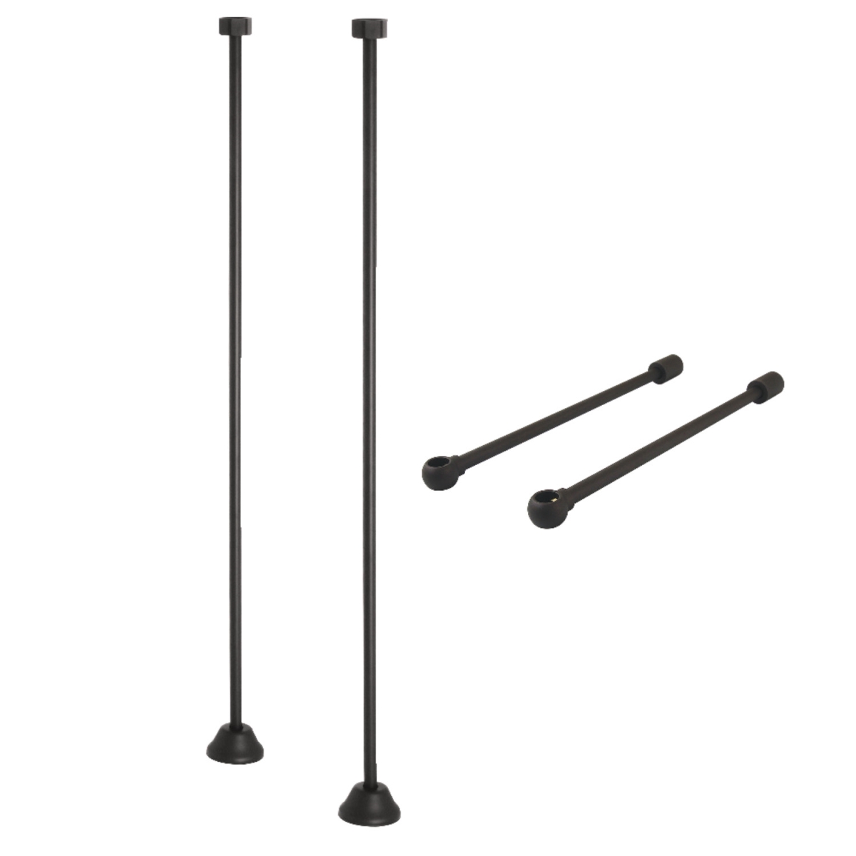 Vintage Straight Supply Line with Wall Bracket Combo, Oil Rubbed Bronze