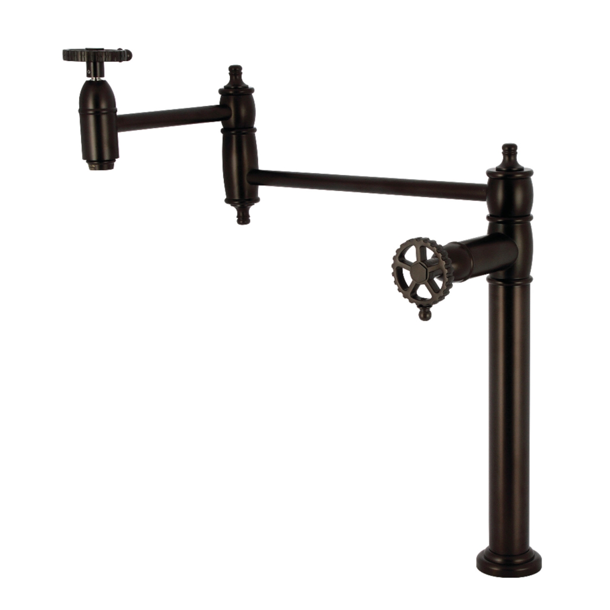 Fuller Deck Mount Pot Filler Faucet, Oil Rubbed Bronze -  KitchenCuisine, KI3554231