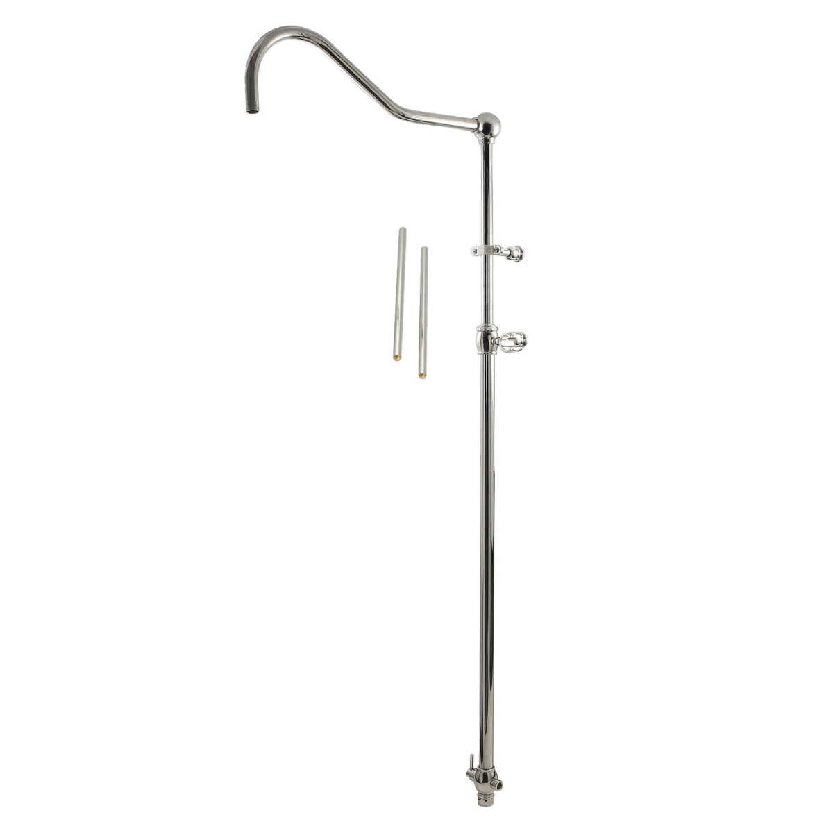 Vintage 60 in. Shower Riser with 17 in. Shower Arm, Polished Nickel
