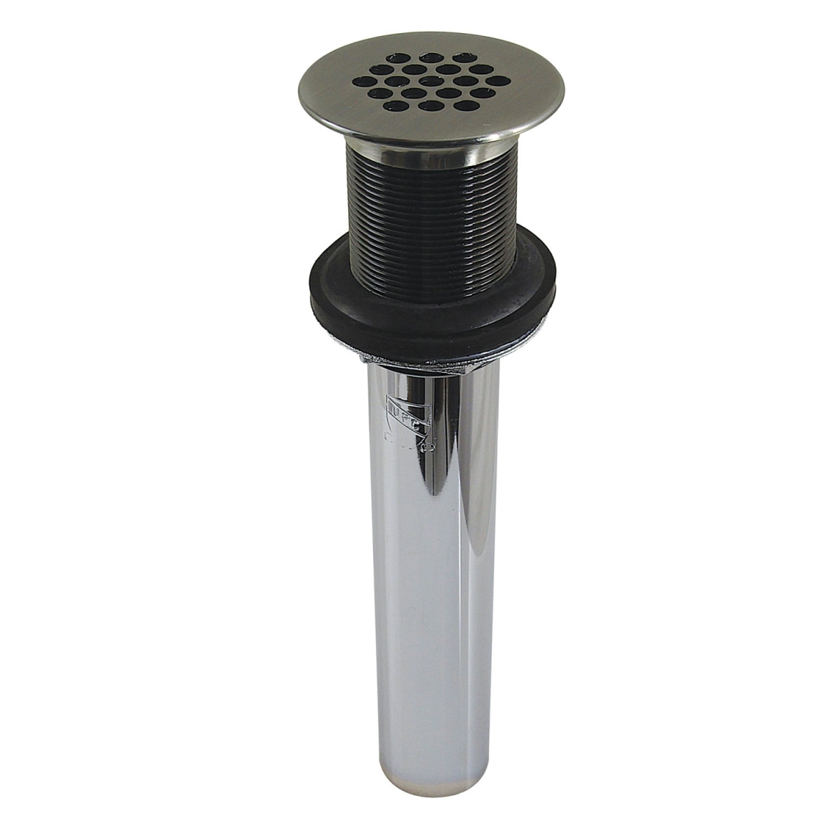 KB400VN Grid Drain without Overflow, 17 Gauge, Black Stainless