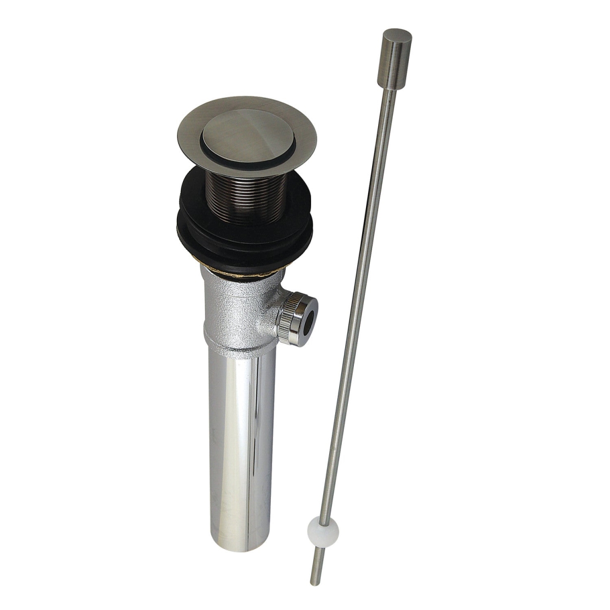 KS810VN Pop-Up Drain without Overflow, Black Stainless