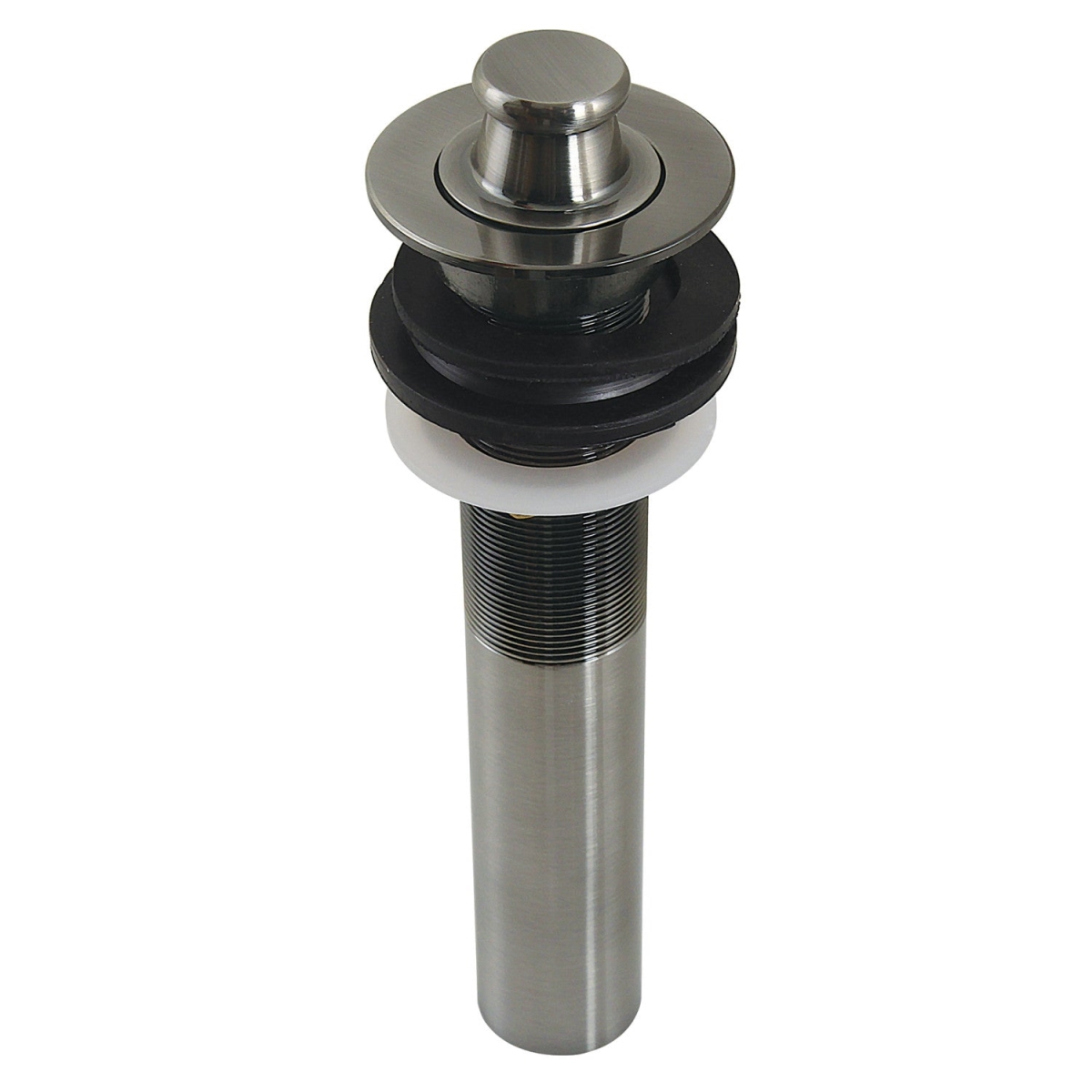 Lift & Turn Sink Drain with Overflow, 17 Gauge, Black Stainless