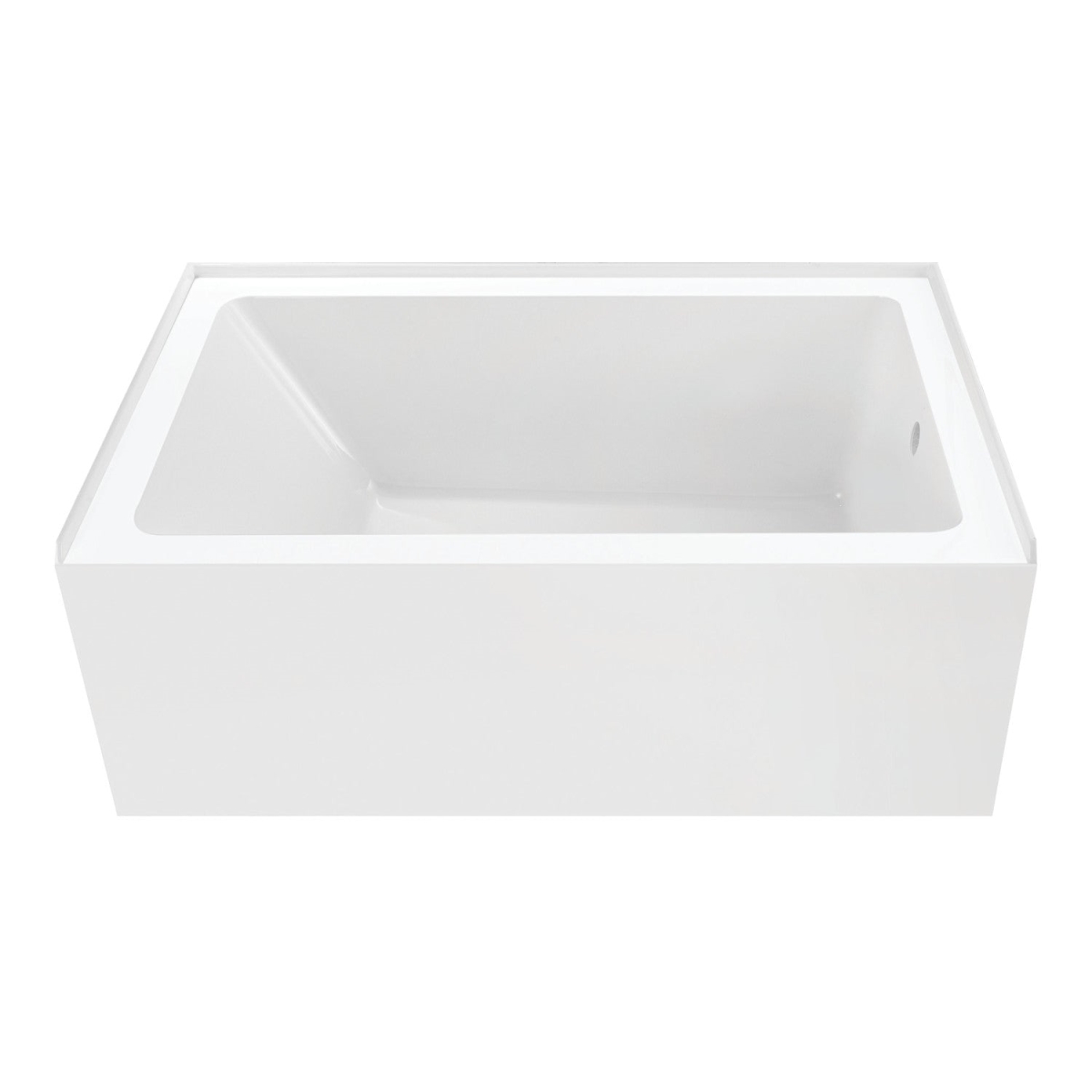 Aqua Eden 54 in. Acrylic Alcove Tub with Right Hand Drain, Glossy White -  FurnOrama, FU4304660