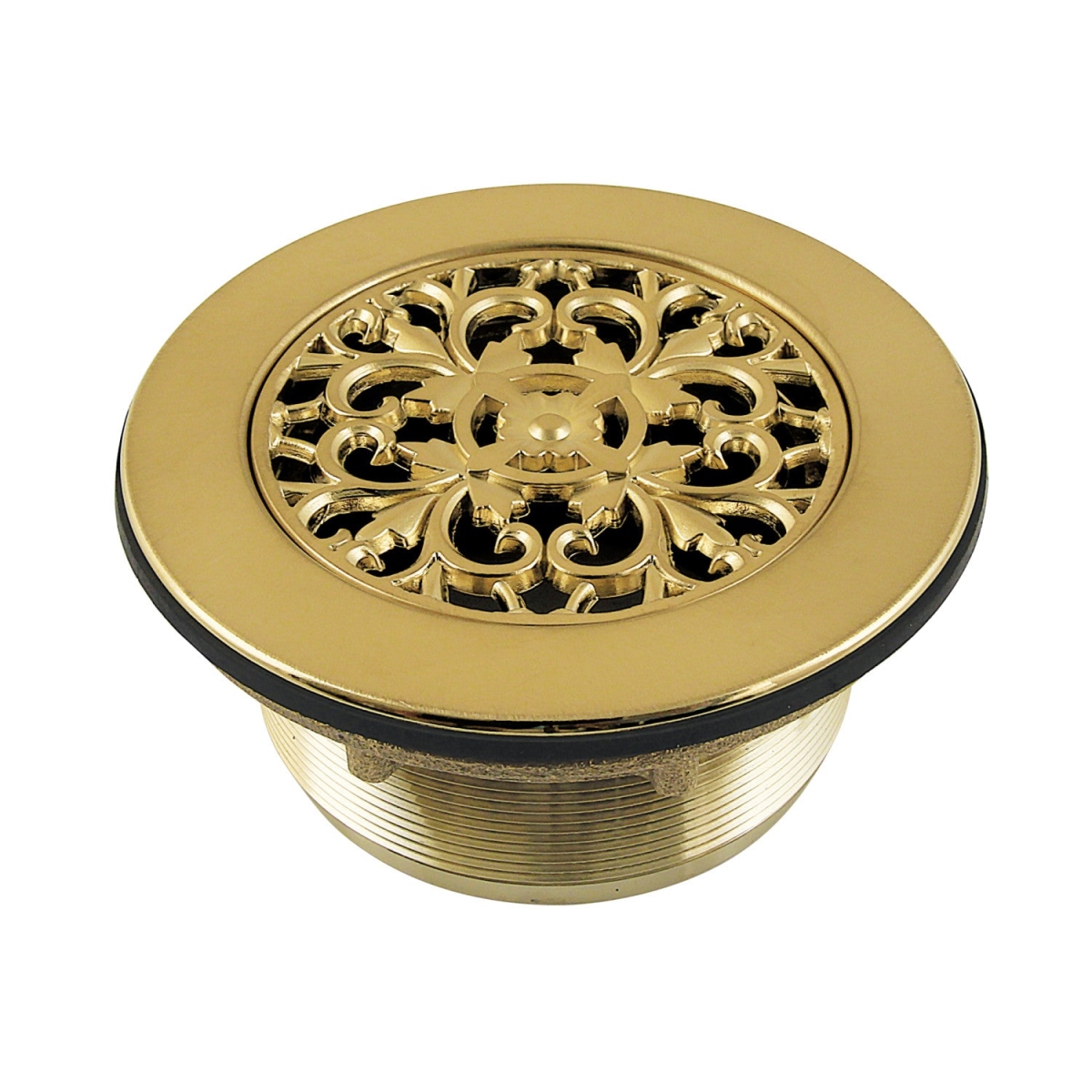 Picture of Kingston Brass BSFT4137 Watercourse 4.25 in. Round Brass Shower Base Drain&#44; Brushed Brass