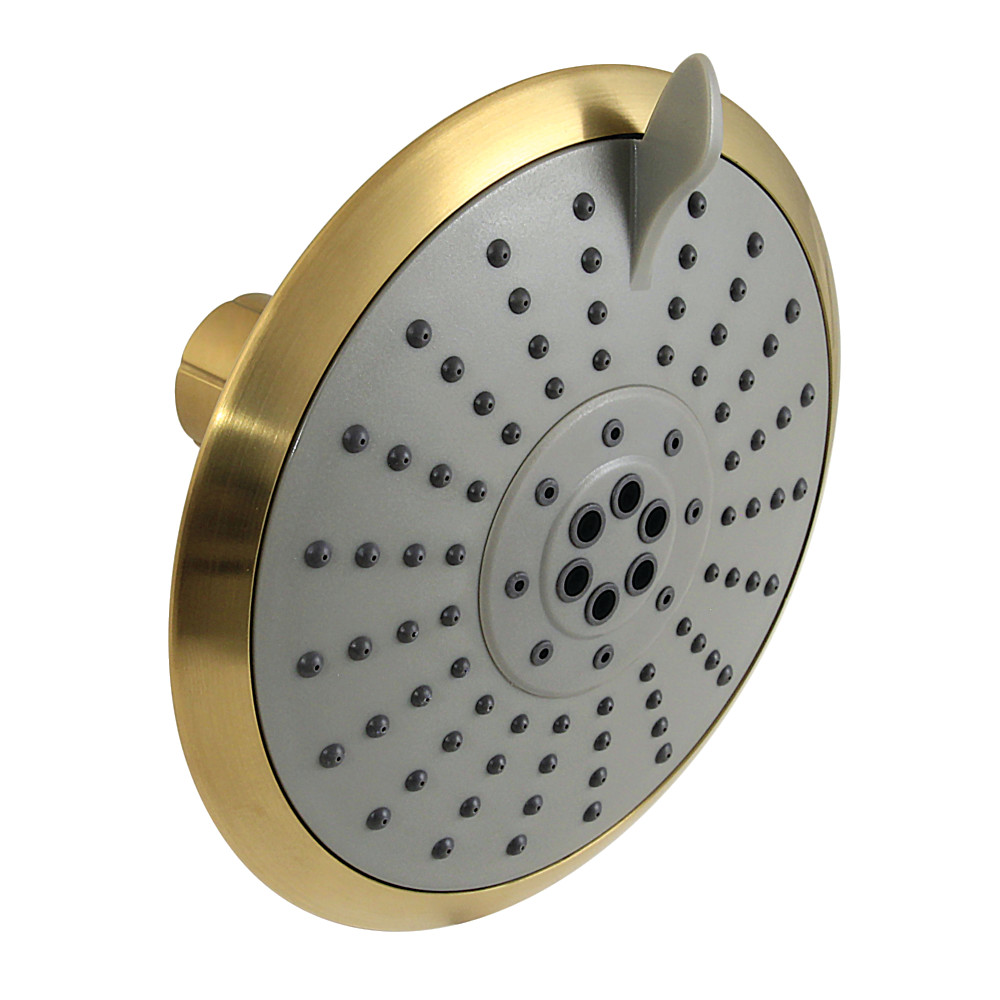 KX257 Shower Scape 5 in. Round 5-Function ABS Shower Head - Brushed Brass