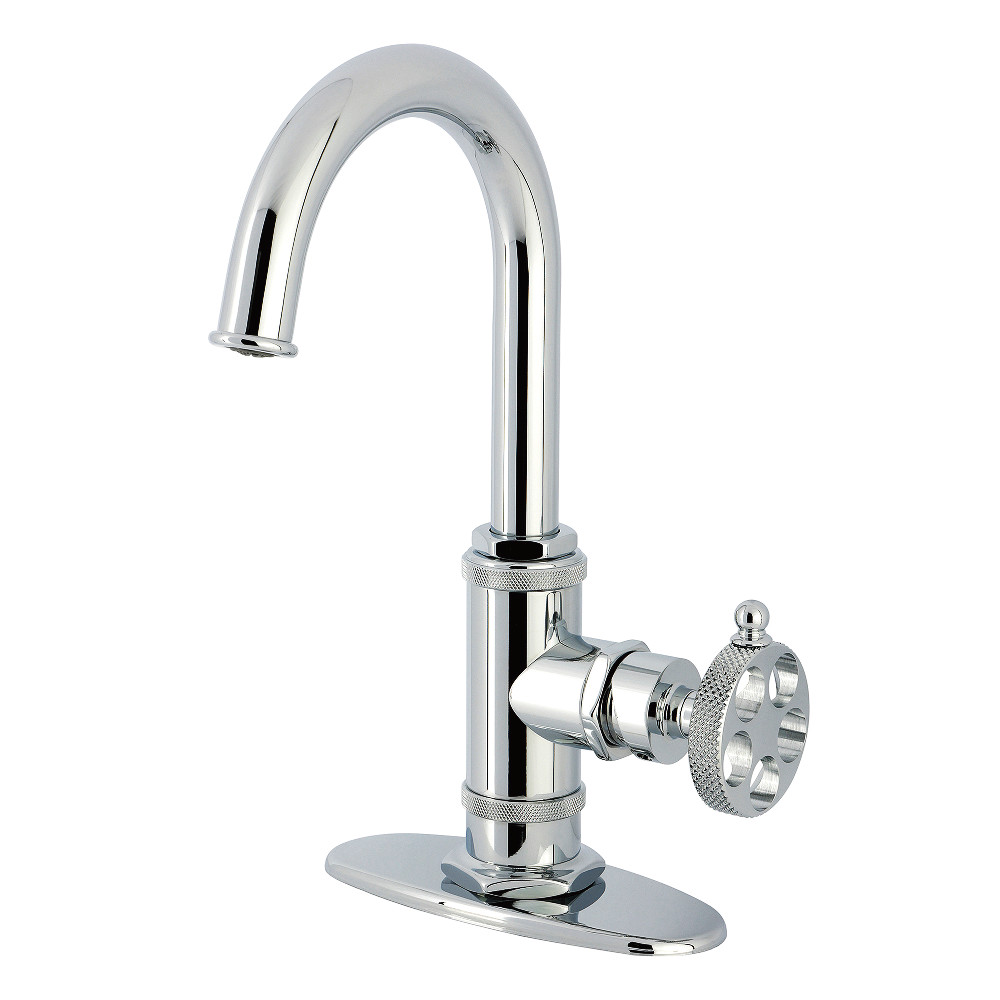 Picture of Kingston Brass KSD8501RKX Webb Single-Handle Bar Faucet with Knurled Handle - Polished Chrome