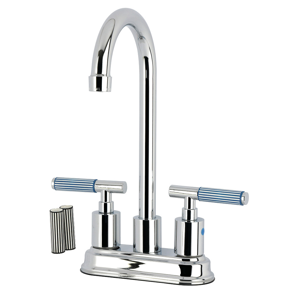 Picture of Kingston Brass KB8491KPS Verona Double-Handle 4 in. Center Set Bar Faucet - Polished Chrome