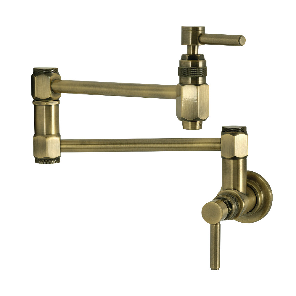 Picture of Kingston Brass KS5103DL Concord Wall Mount Pot Filler Faucet - Antique Brass