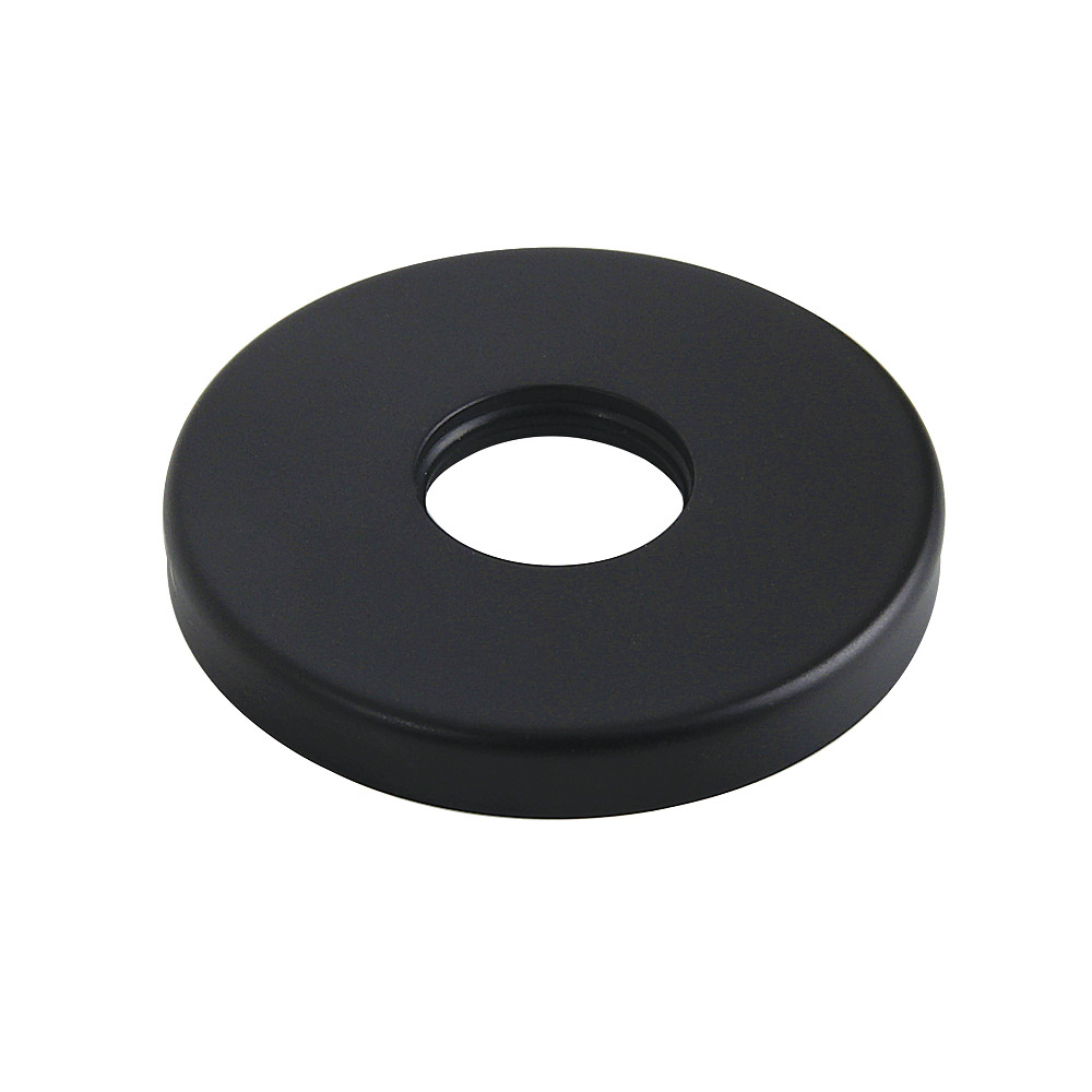 Round Shower Arm Flange - Matte Black - 2.37 in. - Decorative Brass Design