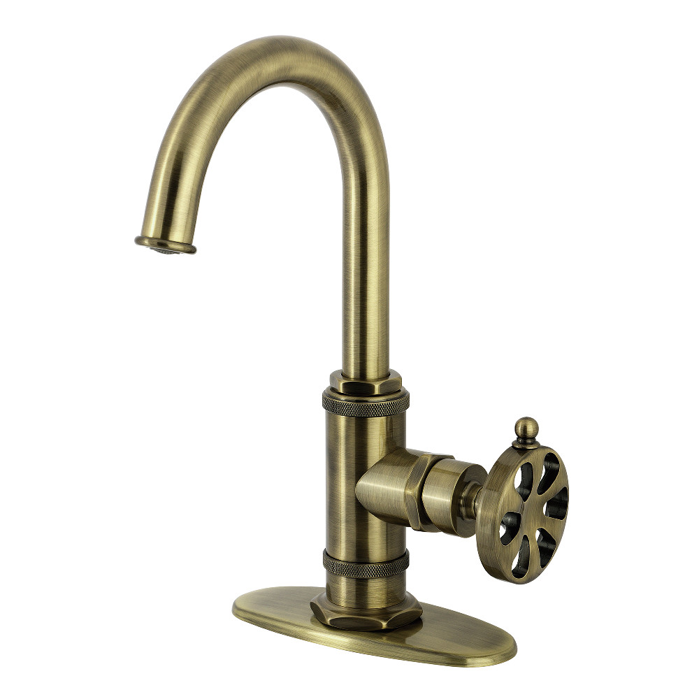 Picture of Kingston Brass KSD8503RX Belknap Single-Handle Bar Faucet - Antique Brass