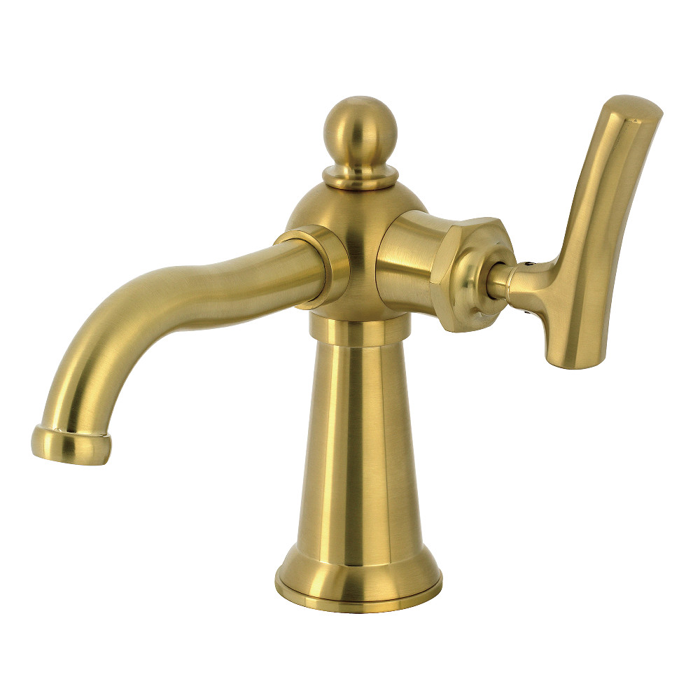 KS3547TKL Hallerbos One-Handle Single-Hole Bathroom Faucet with Push Pop-Up Drain - Brushed Brass