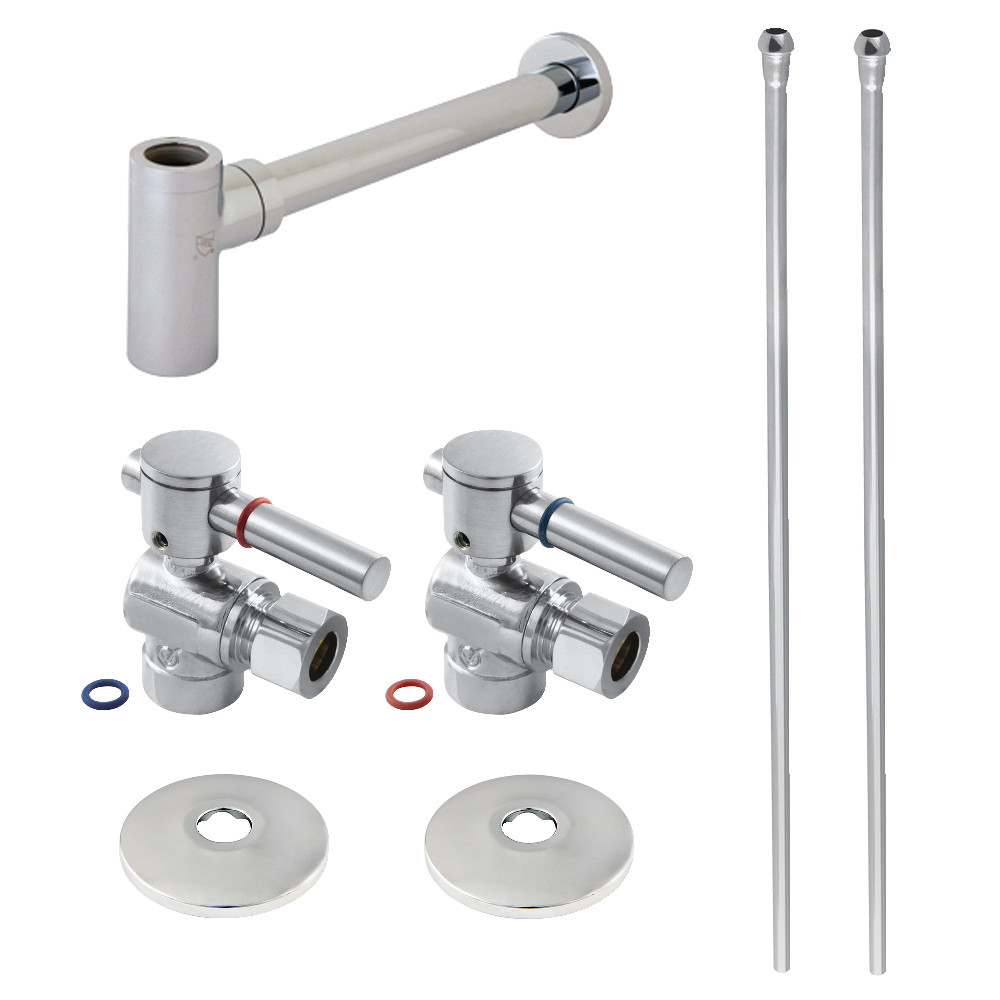 CC43201DLLKB30 Trimscape Modern Plumbing Sink Trim Kit with Bottle Trap, Polished Chrome