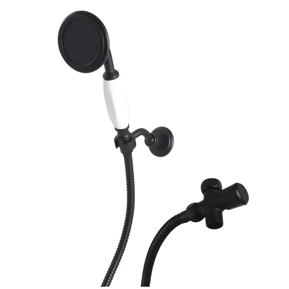 Vintage Hand Shower Kit - Matte Black - 59-Inch Hose - Durable Brass