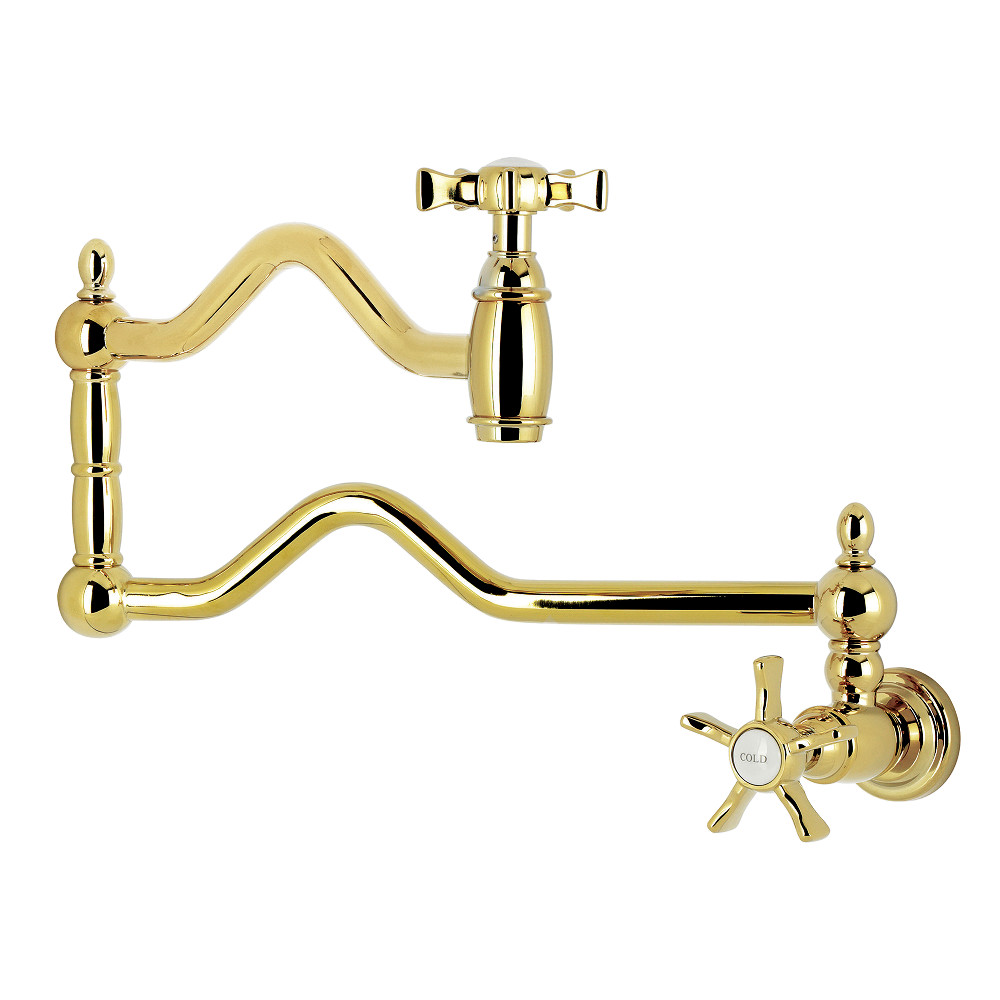 Picture of Kingston Brass KS2102NX Hamilton Wall Mount Pot Filler Faucet - Polished Brass
