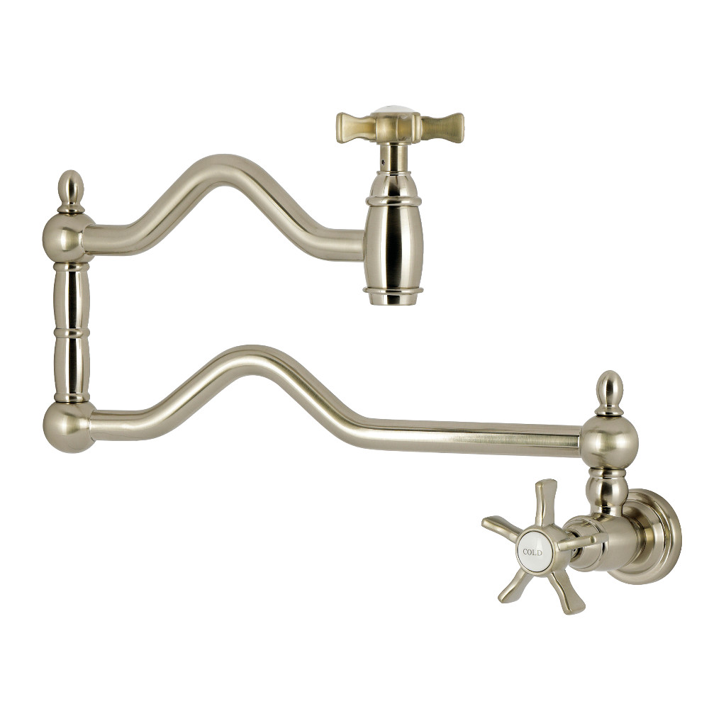 Picture of Kingston Brass KS2108NX Hamilton Wall Mount Pot Filler Faucet - Brushed Nickel