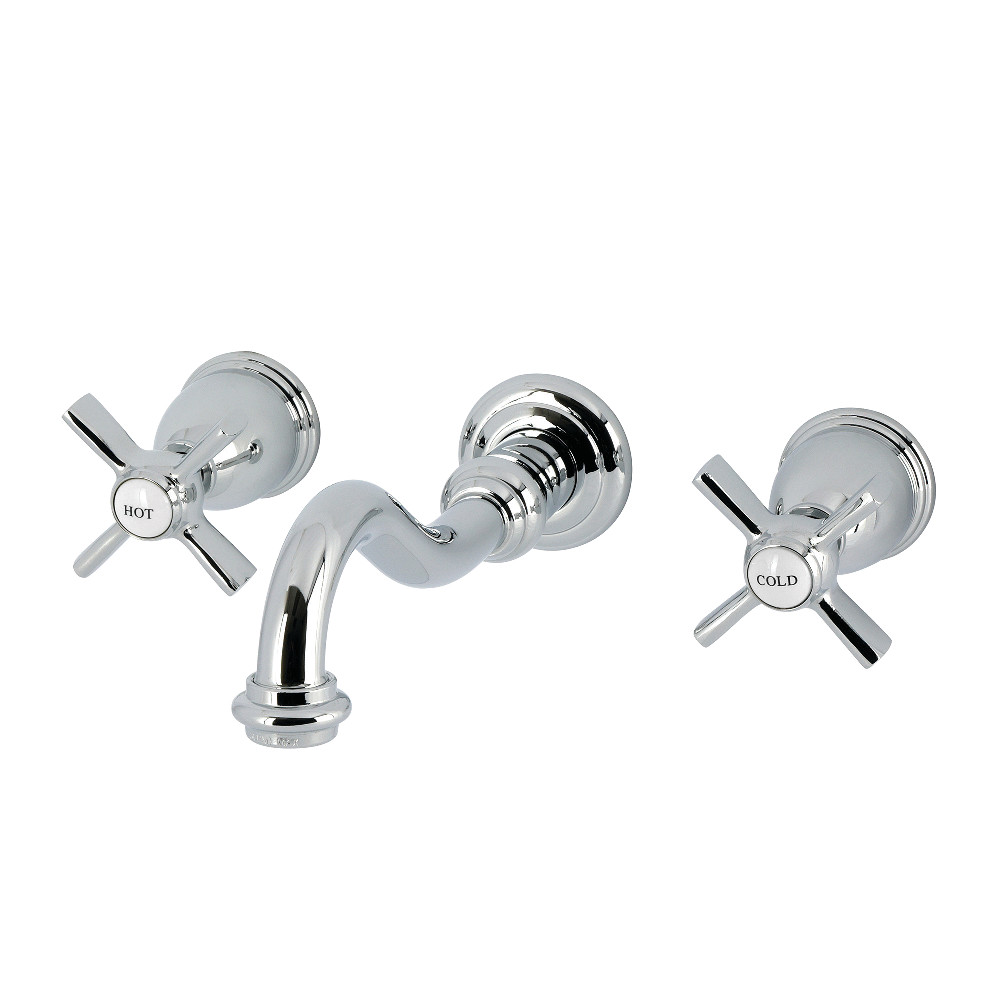 KS3121ZX Millennium Double-Handle Wall Mount Bathroom Faucet, Polished Chrome