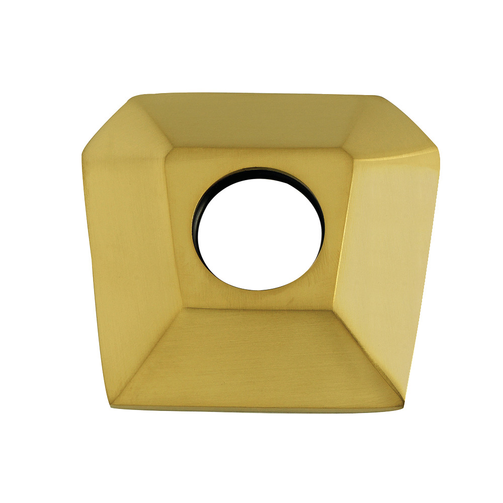 K130F7SQ Trapeze Hexagon Shower Arm Flange - Brushed Brass