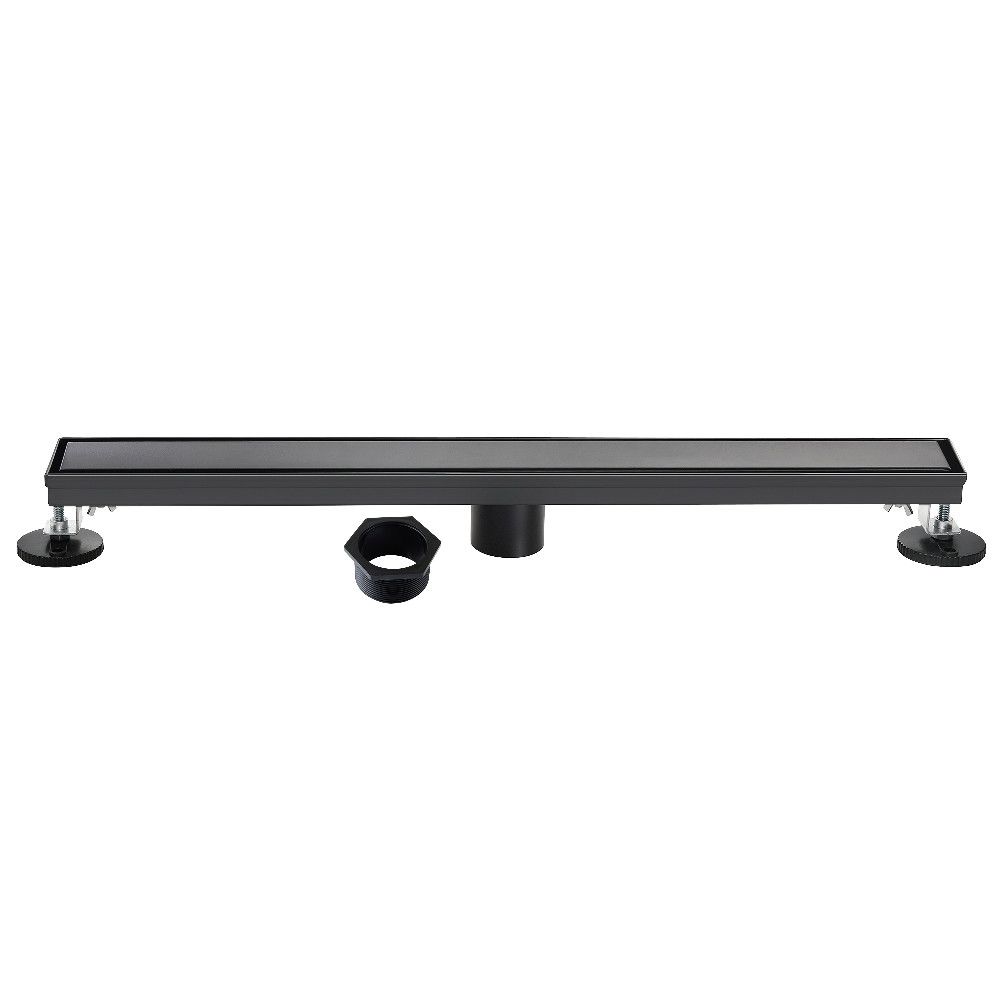 Watercourse 28in. Matte Black Linear Shower Drain - Reversible Tile Insert