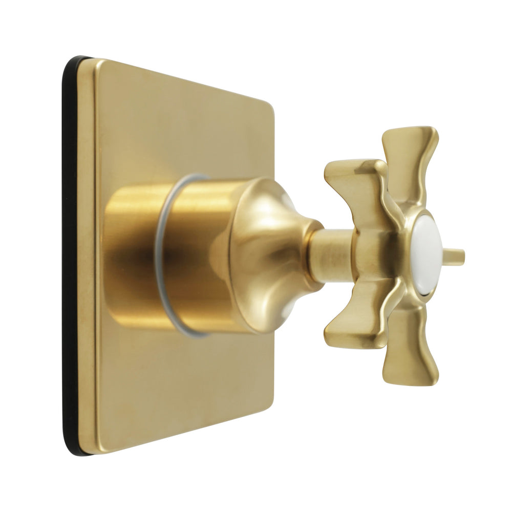 KS3047NX Hamilton Single-Handle Three-Way Diverter Valve with Square Trim Kit, Brushed Brass