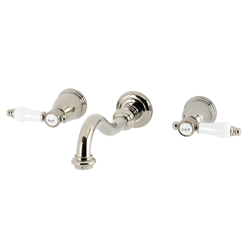 KS3126BPL Bel-Air Double-Handle Wall Mount Bathroom Faucet, Polished Nickel