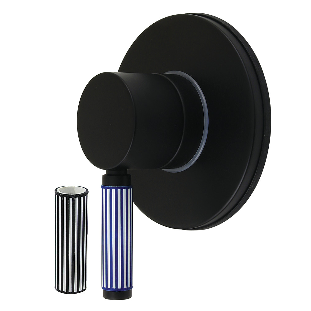 KS3030KPS Verona Single-Handle Three-Way Diverter Valve with Round Trim Kit - Matte Black