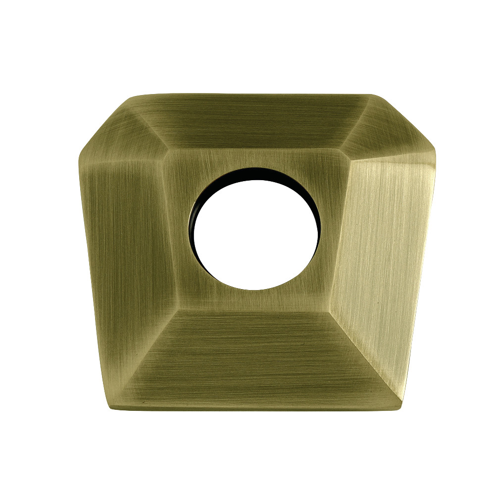 K130F3SQ Trapeze Hexagon Shower Arm Flange - Antique Brass