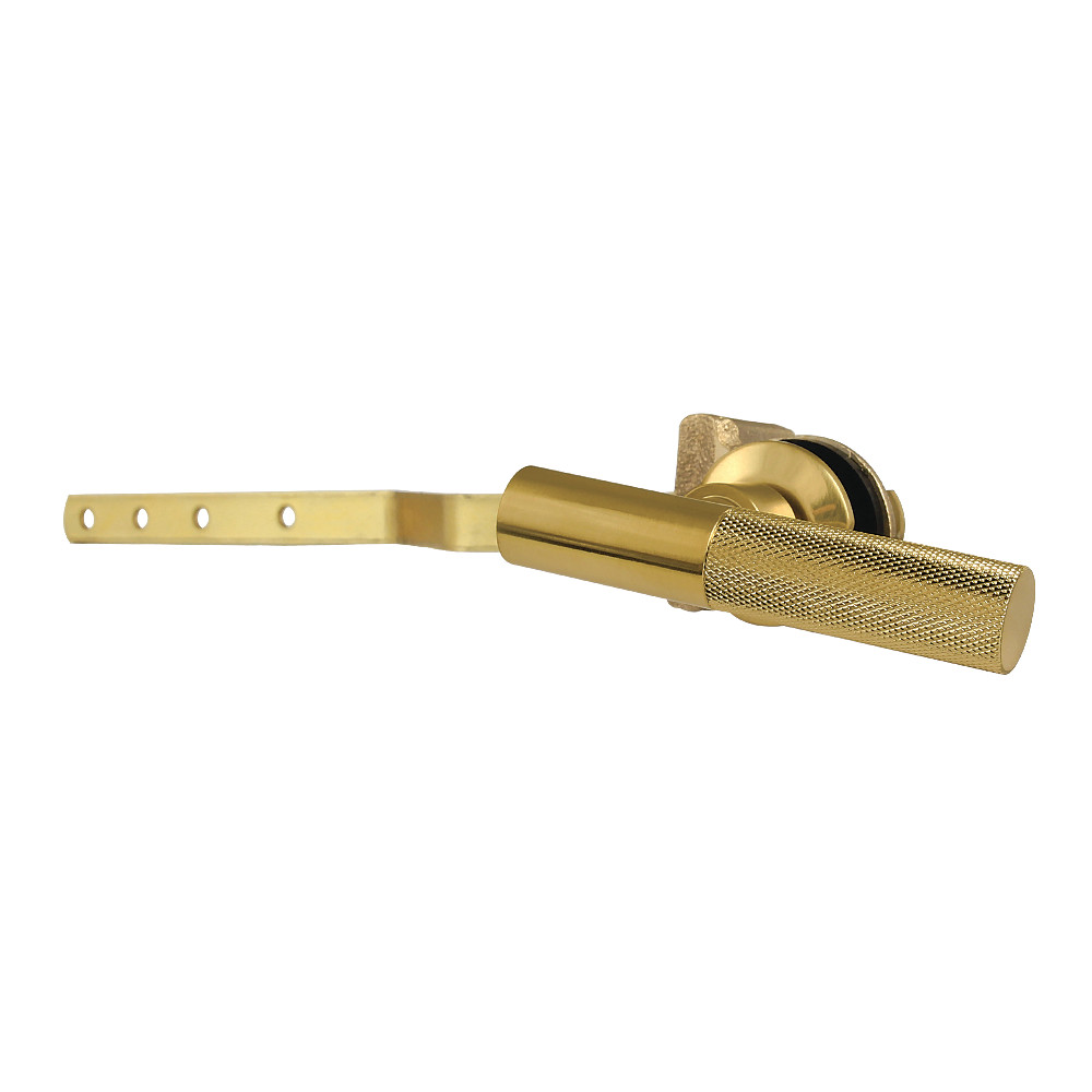 KTKNL7 Convergent Front Mount Toilet Tank Lever with Knurled Handle - Brushed Brass