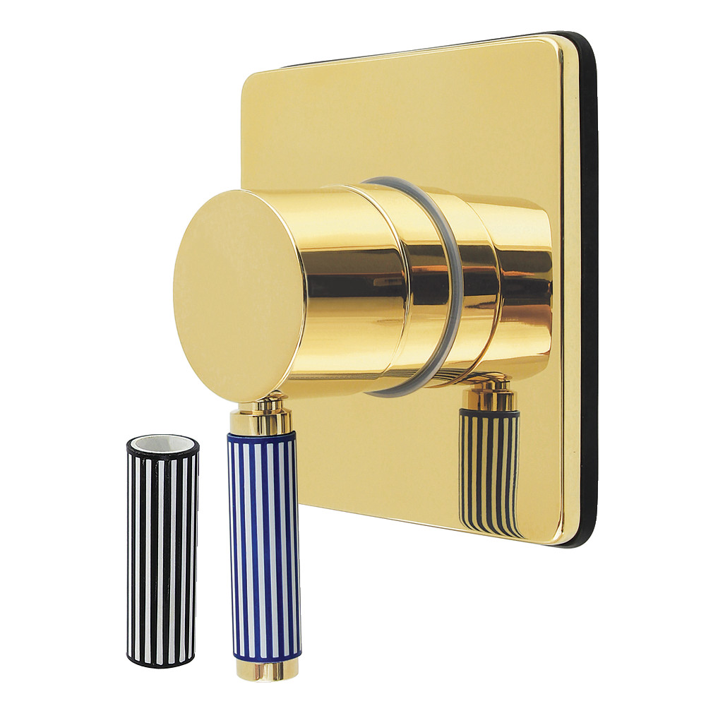 KS4042KPS Verona Single-Handle Six-Way Diverter Valve with Square Trim Kit - Polished Brass