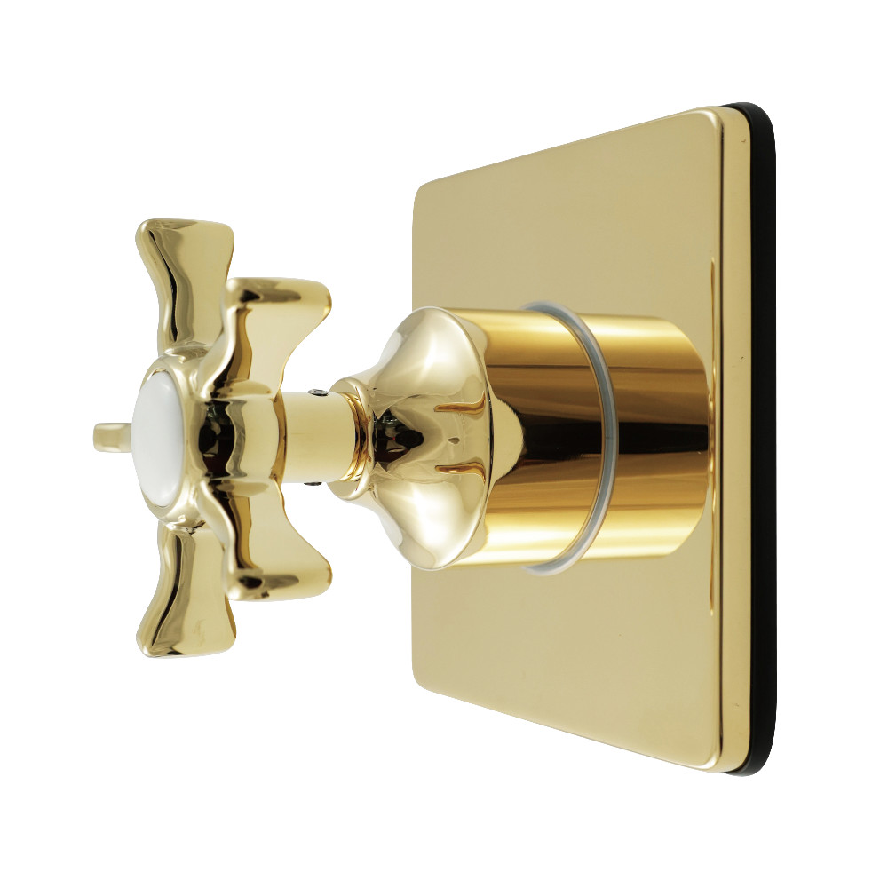 KS4042NX Hamilton Single-Handle Six-Way Diverter Valve with Square Trim Kit - Polished Brass