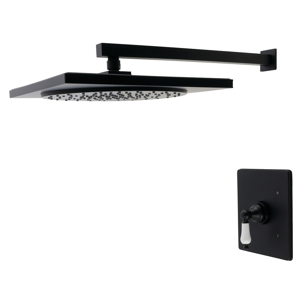 KB8340PLSO Victorian Single-Handle Pressure Balanced Shower Faucet - Matte Black