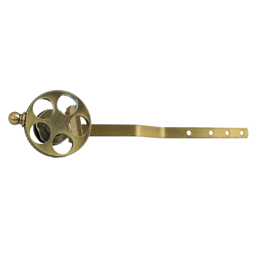 KTRKX3 Webb Front Mount Toilet Tank Lever with Knurled Handle - Antique Brass