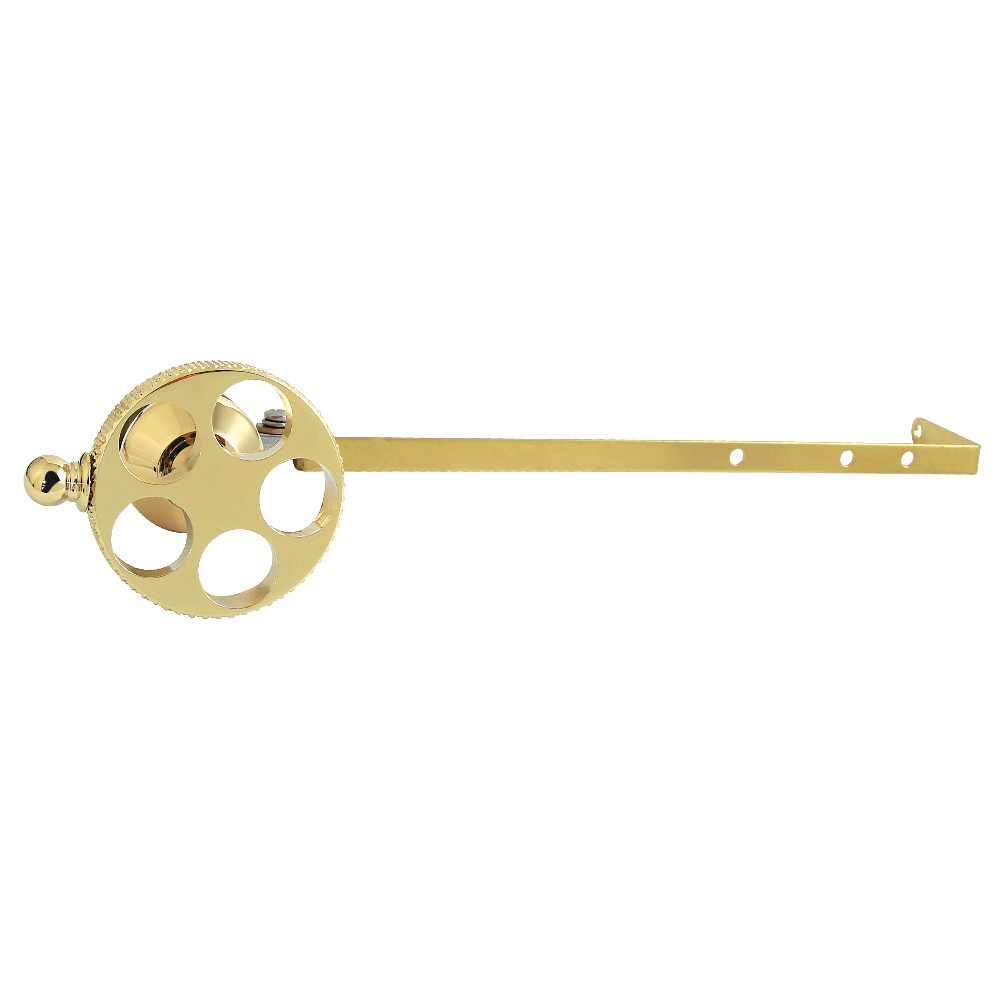 KTRKXD2 Webb Universal Front or Side Mount Toilet Tank Lever with Knurled Handle - Polished Brass