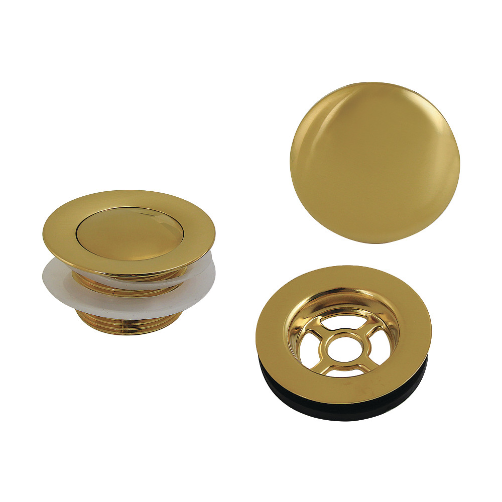 VTDETRIM7 Trimscape Toe Touch Tub Drain Trim Kit with Overflow Plate - Brushed Brass
