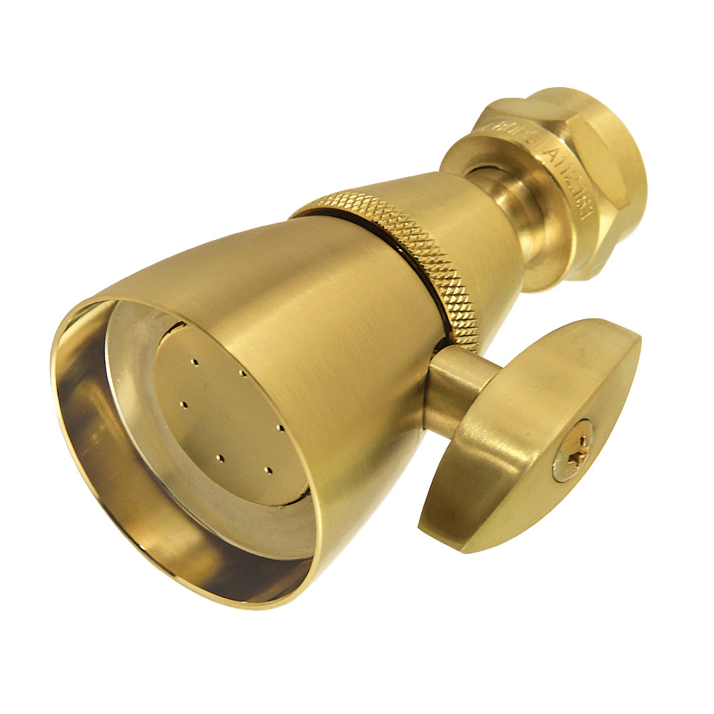 K131A7 Made To Match 1.75 in. Round Adjustable Jet Spray Brass Shower Head - Brushed Brass