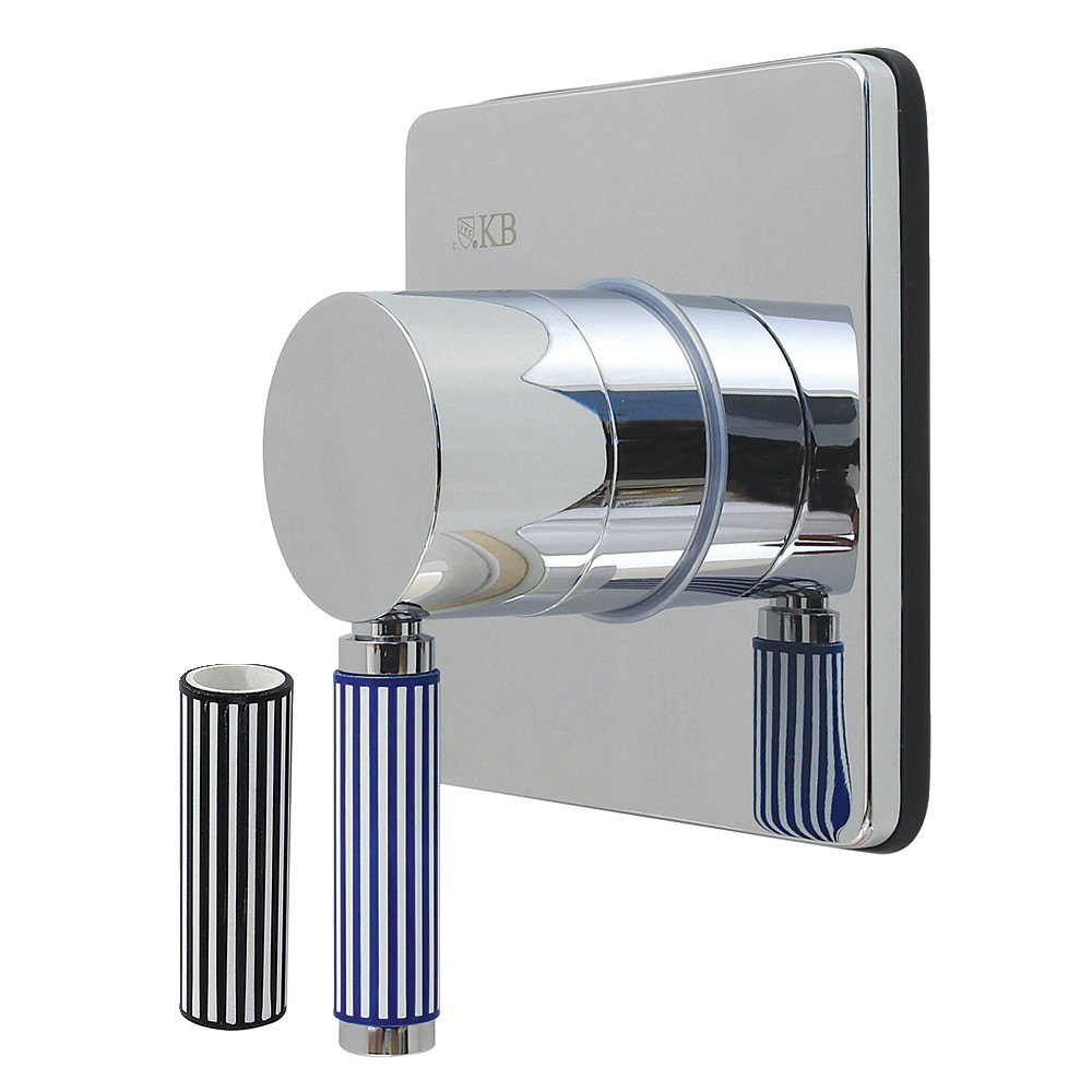 KS3041KPS Verona Single-Handle Three-Way Diverter Valve with Square Trim Kit - Polished Chrome