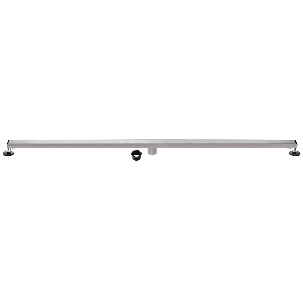 BSF7228 Watercourse 72 in. Stainless Steel Linear Shower Drain with Reversible Tile Insert & Flat Grate - Brushed Nickel