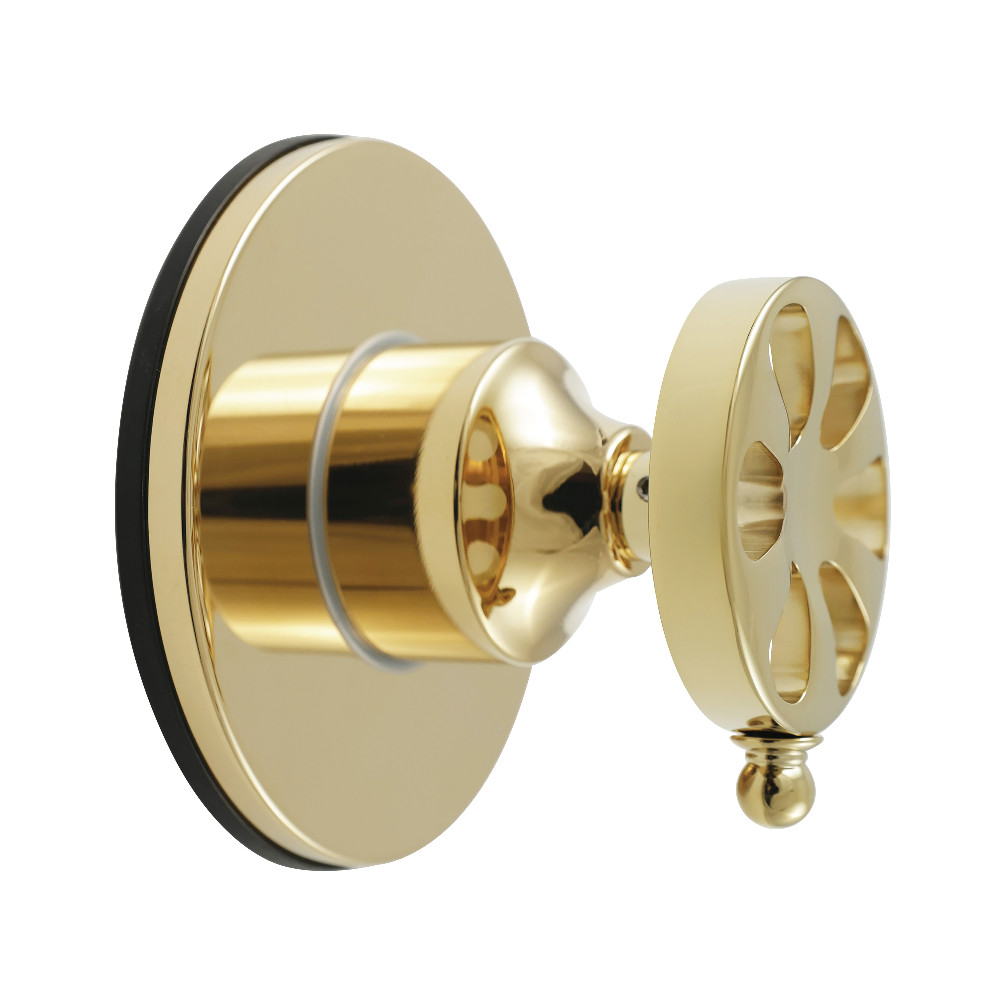 KS3032RX Belknap Single-Handle Three-Way Diverter Valve with Round Trim Kit - Polished Brass