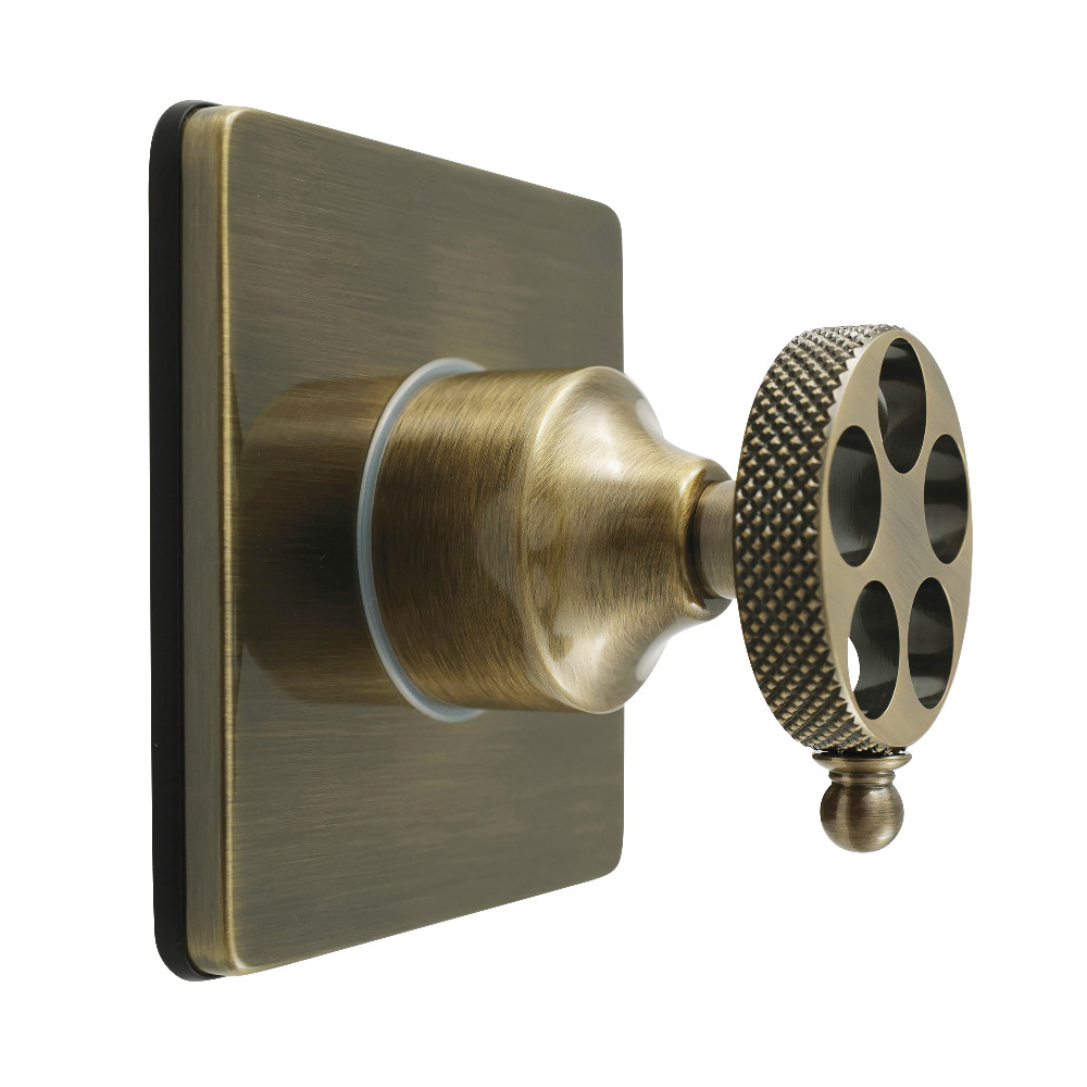 KS3043RKX Webb Single-Handle Three-Way Diverter Valve with Square Trim Kit - Antique Brass