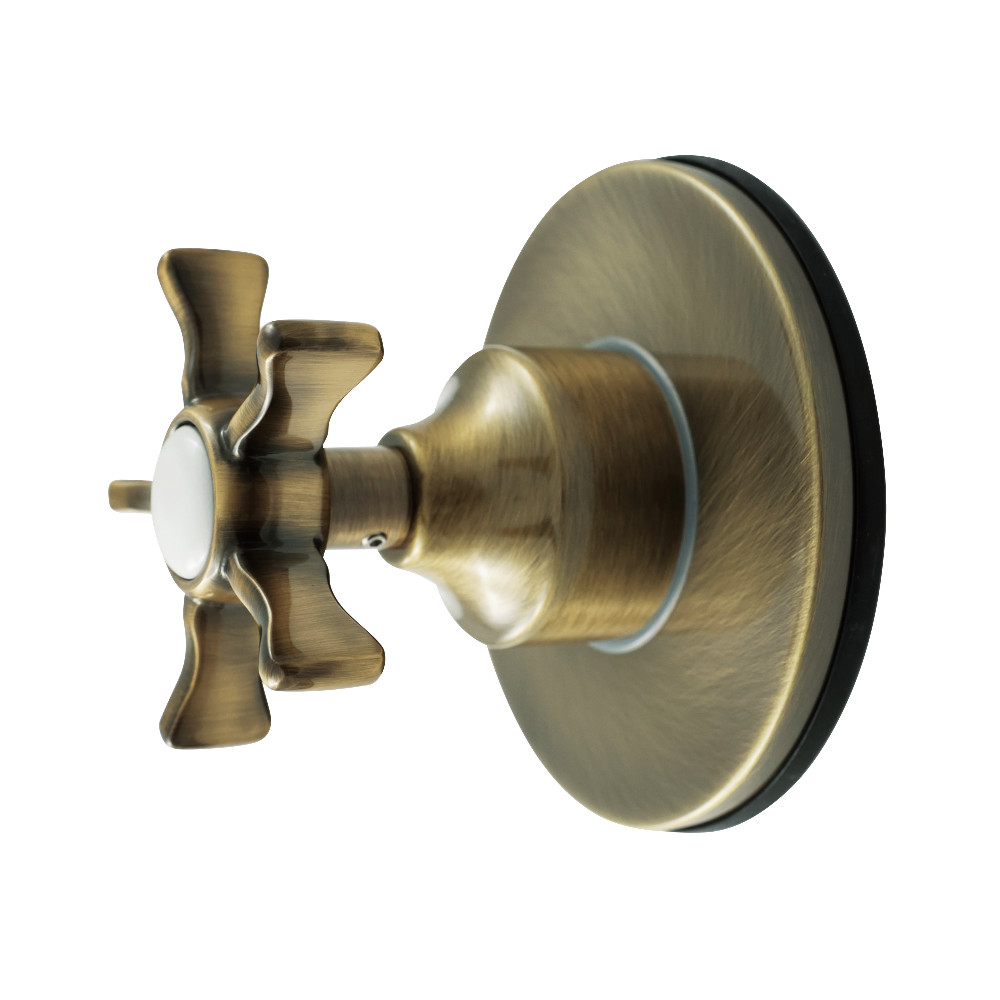 Hamilton Diverter Valve with Round Trim - Antique Brass - 6-Way - Durable Design