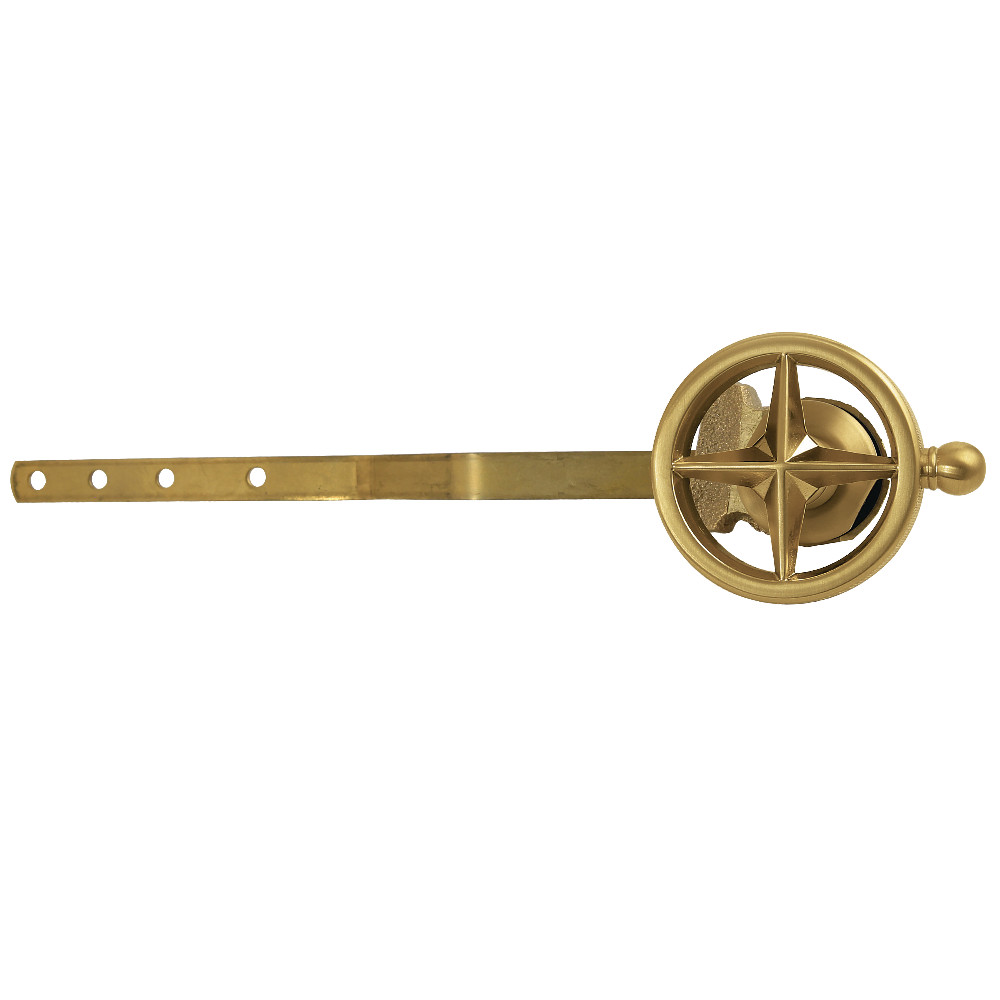 KTRNK7 Levante Front Mount Toilet Tank Lever with Knurled Handle - Brushed Brass
