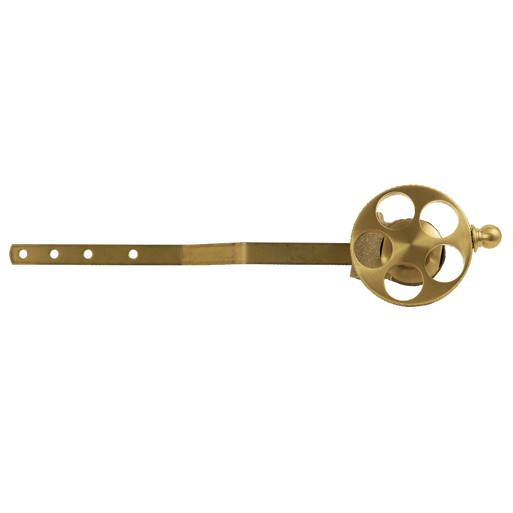 KTRKX7 Webb Front Mount Toilet Tank Lever with Knurled Handle - Brushed Brass