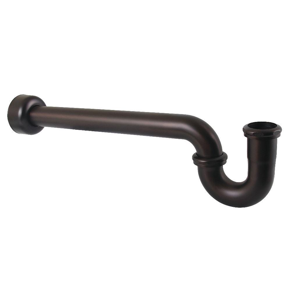 Decorative P-Trap - Oil Rubbed Bronze - 19 in. Length - 18 Gauge - Durable Brass