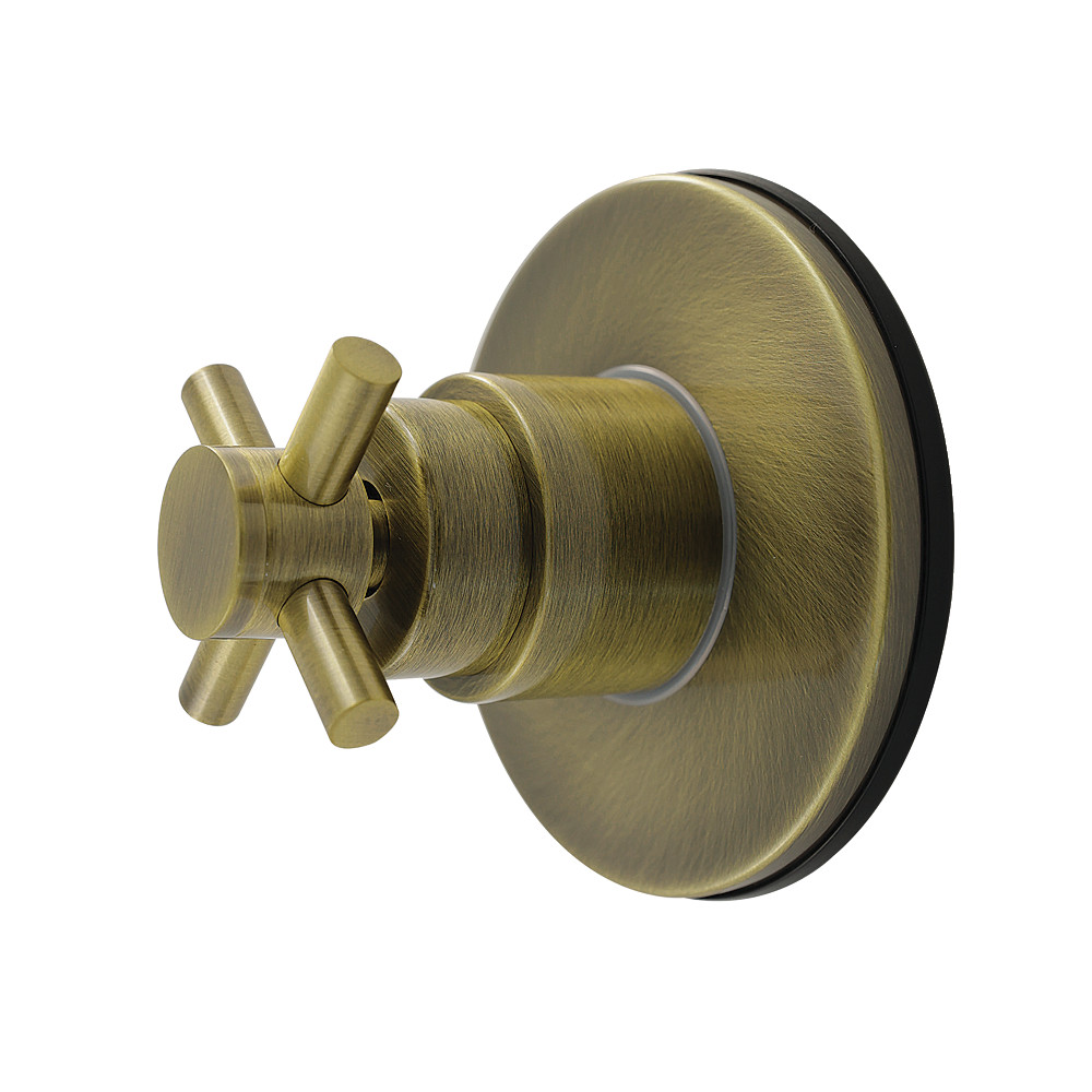 Concord 6-Way Diverter Valve with Round Trim - Antique Brass - Durable Design